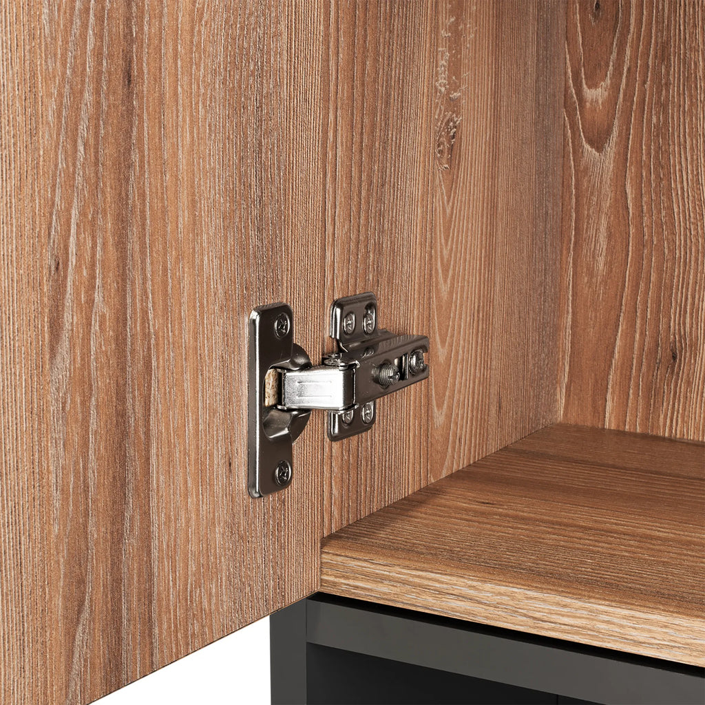 Mueble Auxiliar Muro Baño Madrid 1 Puerta - Miel / Plomo