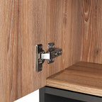 Mueble Auxiliar Muro Baño Madrid 1 Puerta - Miel / Plomo