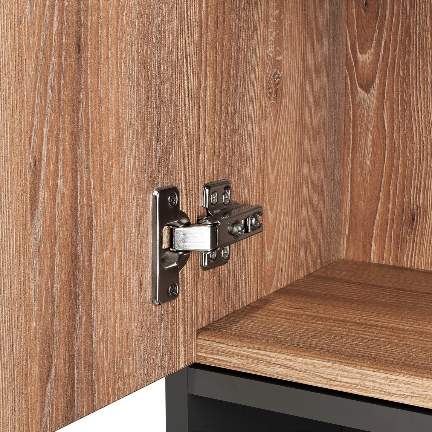 Mueble Auxiliar Muro Baño Madrid 1 Puerta - Miel / Plomo