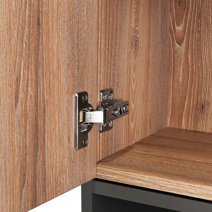 Mueble Auxiliar Muro Baño Madrid 1 Puerta - Miel / Plomo