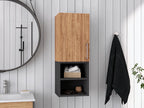 Mueble Auxiliar Muro Baño Madrid 1 Puerta - Miel / Plomo