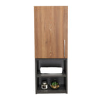 Mueble Auxiliar Muro Baño Madrid 1 Puerta - Miel / Plomo