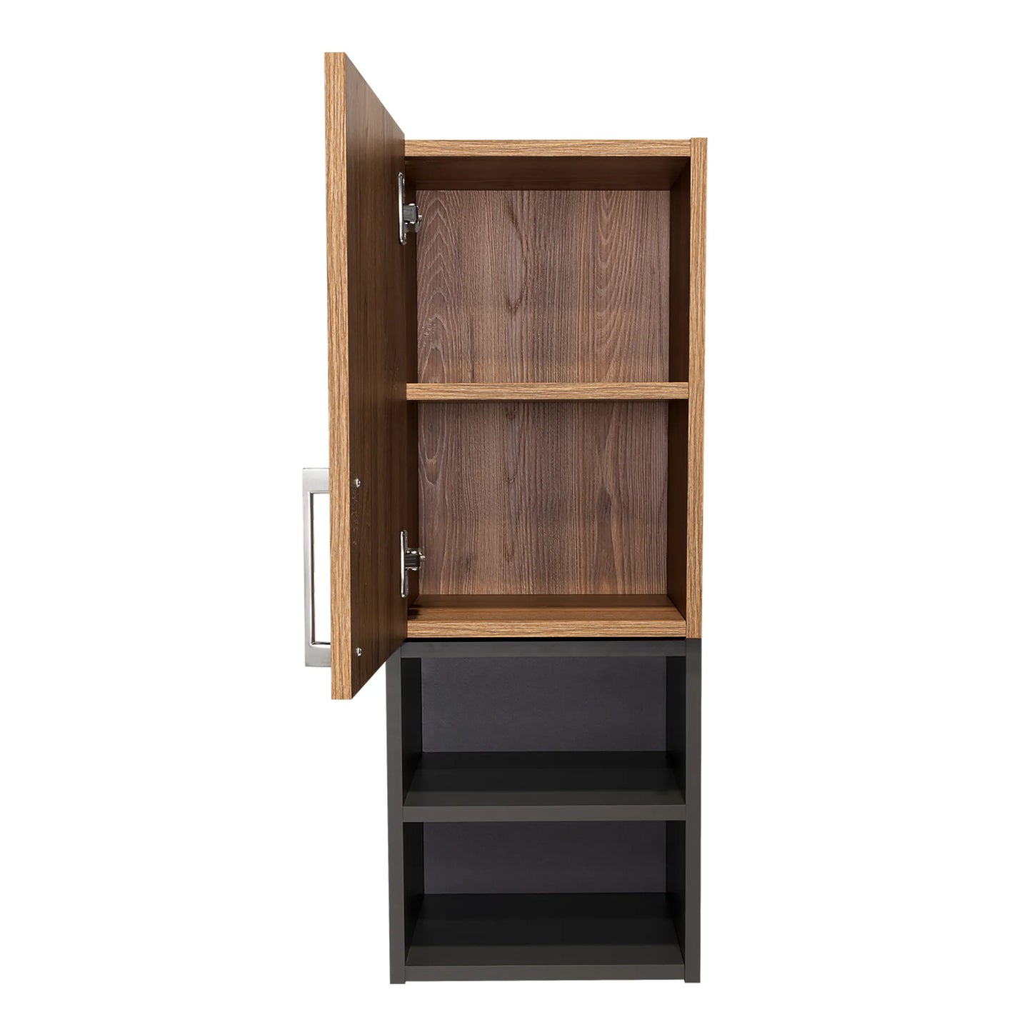 Mueble Auxiliar Muro Baño Madrid 1 Puerta - Miel / Plomo