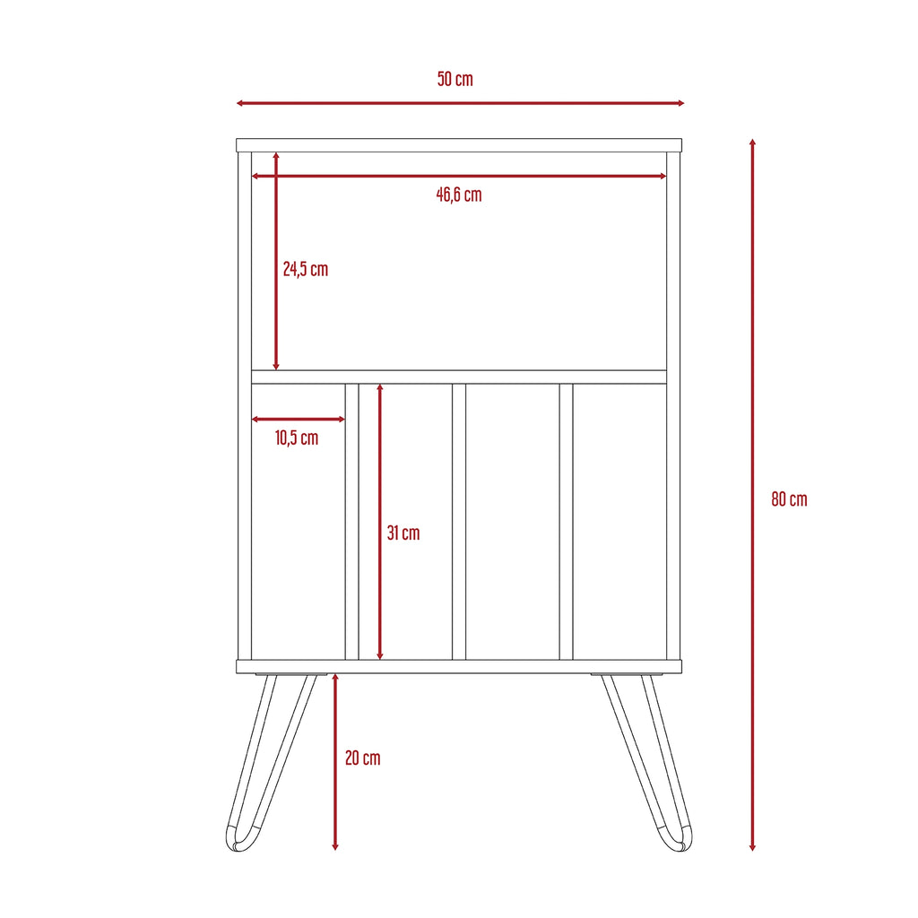 Mueble Funcional Vassel - Miel / Plomo