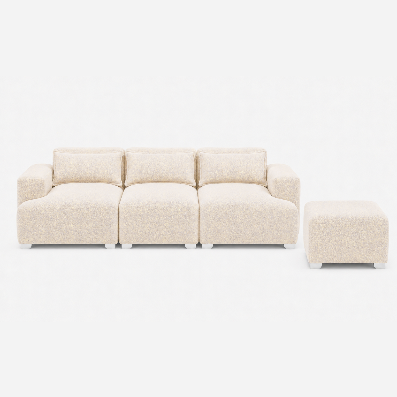 MONS Cala Sofá Modular 3 Cuerpos + Pouf
