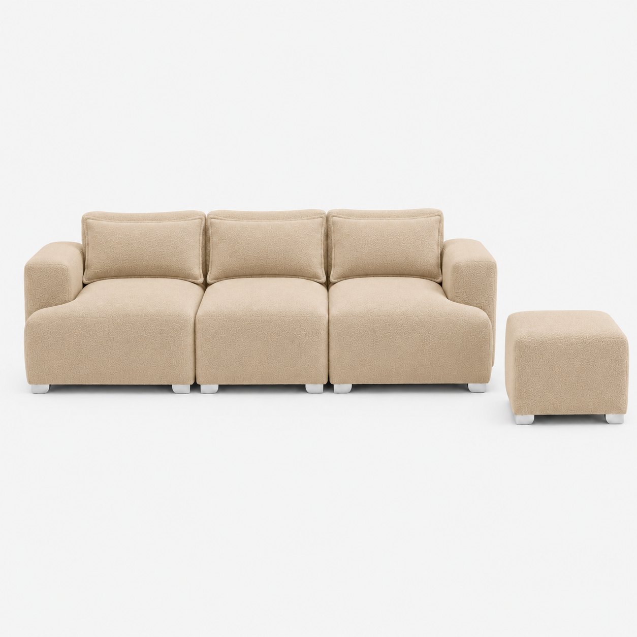 MONS Cala Sofá Modular 3 Cuerpos + Pouf