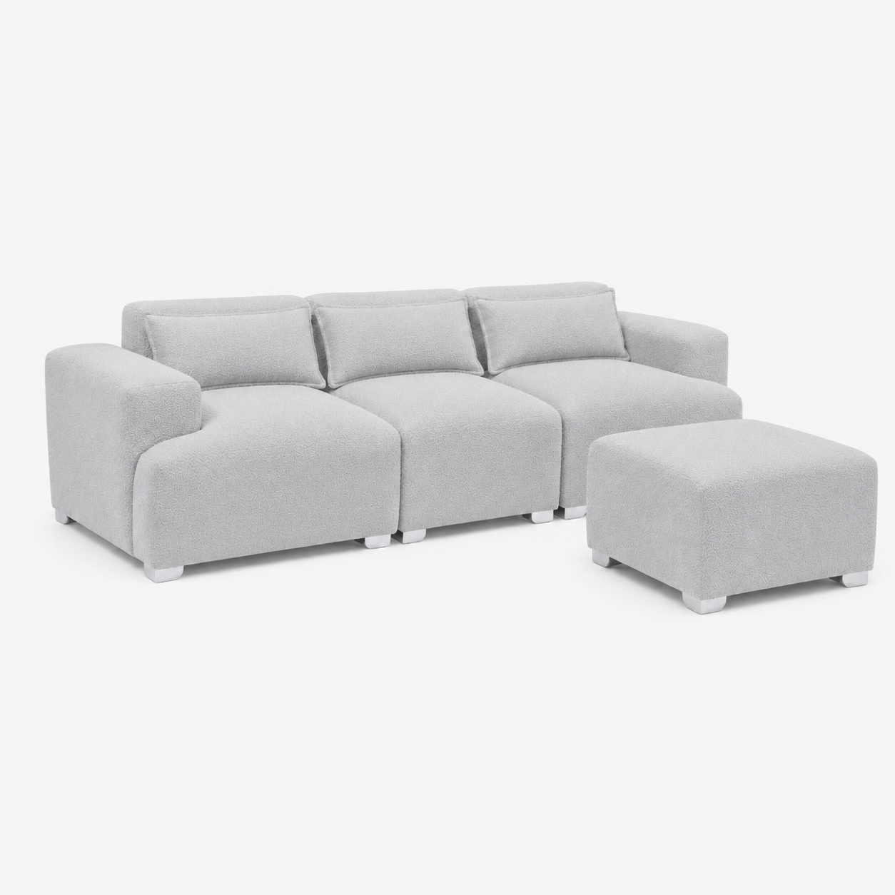MONS Cala Sofá Modular 3 Cuerpos + Pouf