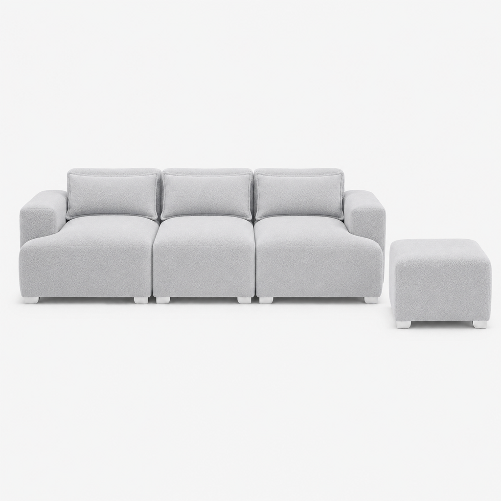 MONS Cala Sofá Modular 3 Cuerpos + Pouf