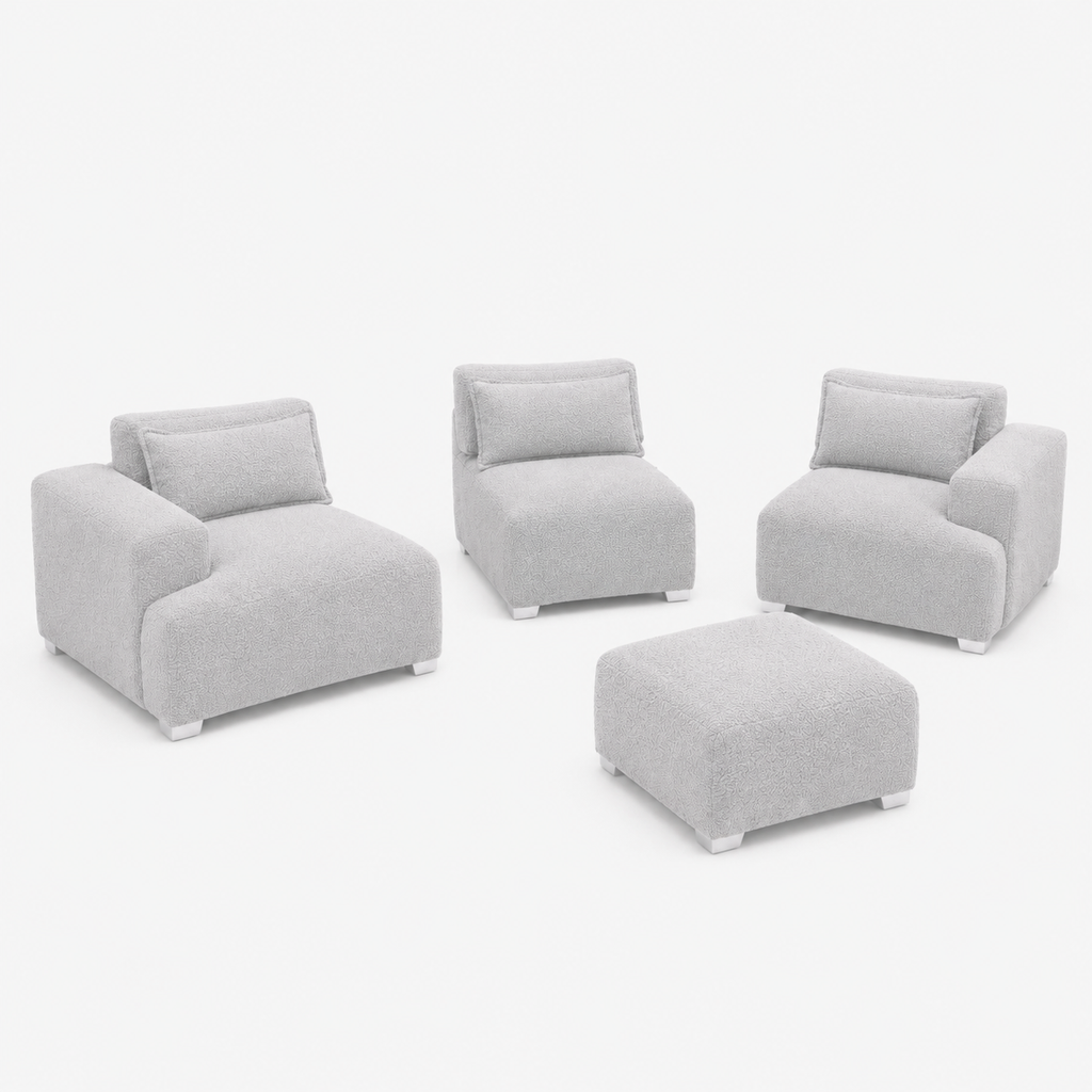MONS Cala Sofá Modular 3 Cuerpos + Pouf