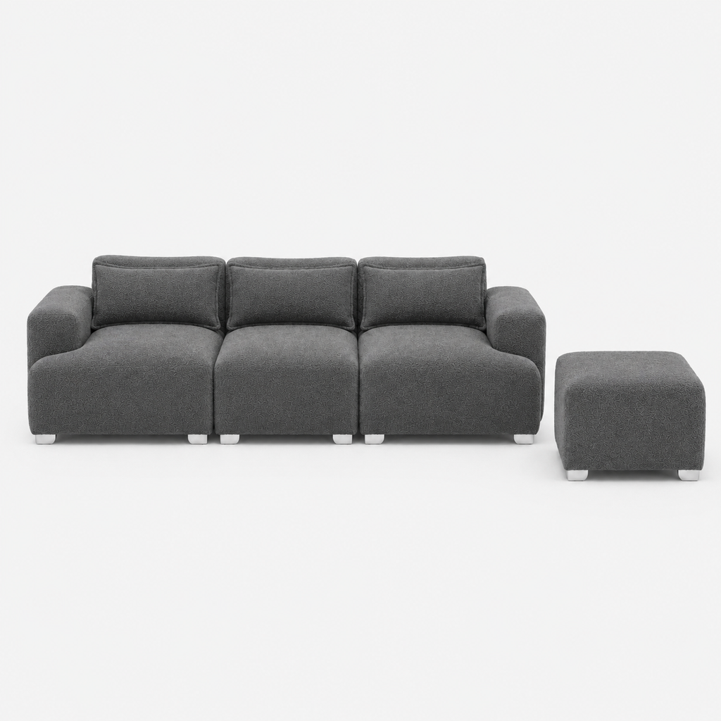 MONS Cala Sofá Modular 3 Cuerpos + Pouf