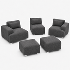 MONS Cala Sofá Modular 3 Cuerpos + 2 Pouf