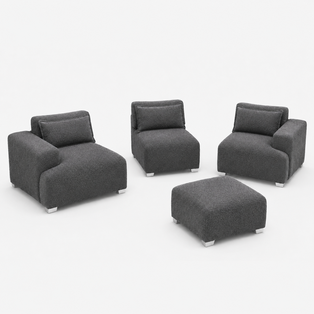 MONS Cala Sofá Modular 3 Cuerpos + Pouf