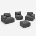 MONS Cala Sofá Modular 3 Cuerpos + Pouf