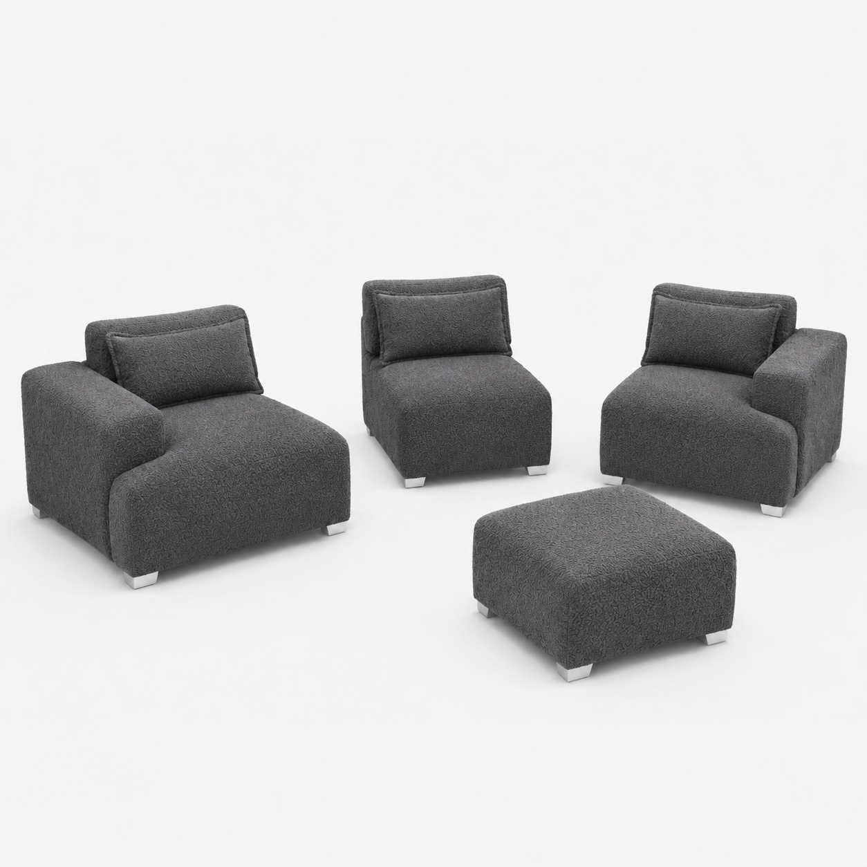 MONS Cala Sofá Modular 3 Cuerpos + Pouf