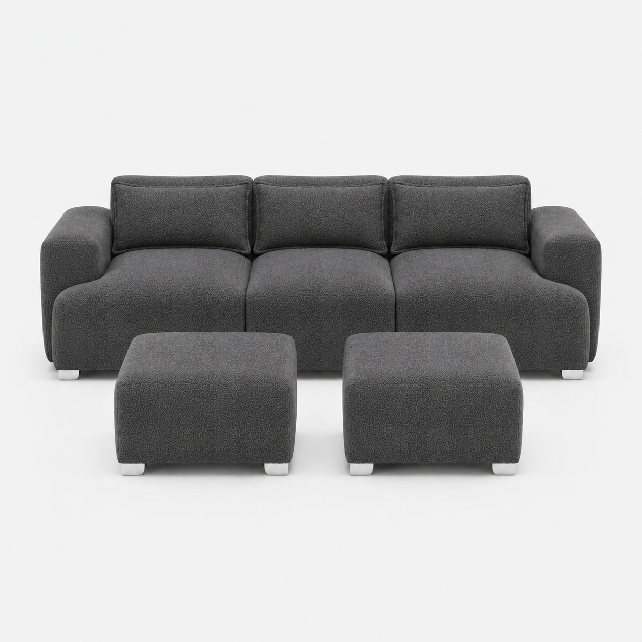 MONS Cala Sofá Modular 3 Cuerpos + 2 Pouf