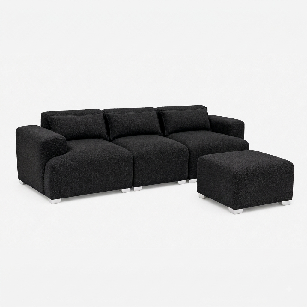 MONS Cala Sofá Modular 3 Cuerpos + Pouf