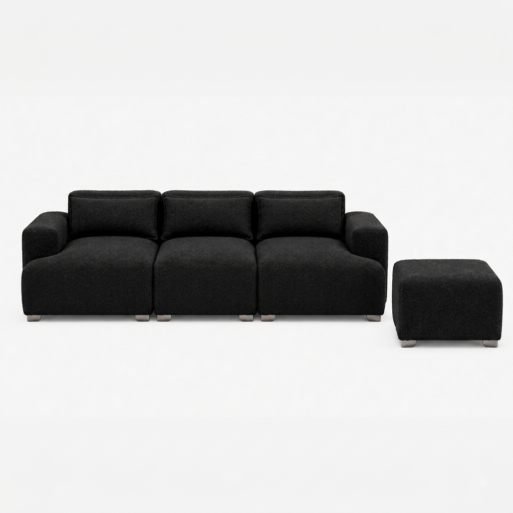 MONS Cala Sofá Modular 3 Cuerpos + Pouf