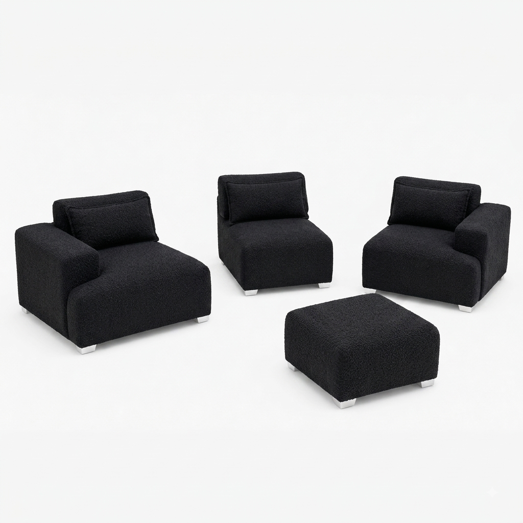 MONS Cala Sofá Modular 3 Cuerpos + Pouf