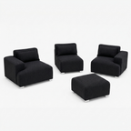 MONS Cala Sofá Modular 3 Cuerpos + Pouf
