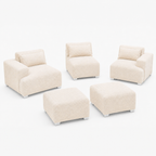 MONS Cala Sofá Modular 3 Cuerpos + 2 Pouf