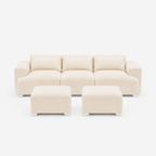 MONS Cala Sofá Modular 3 Cuerpos + 2 Pouf