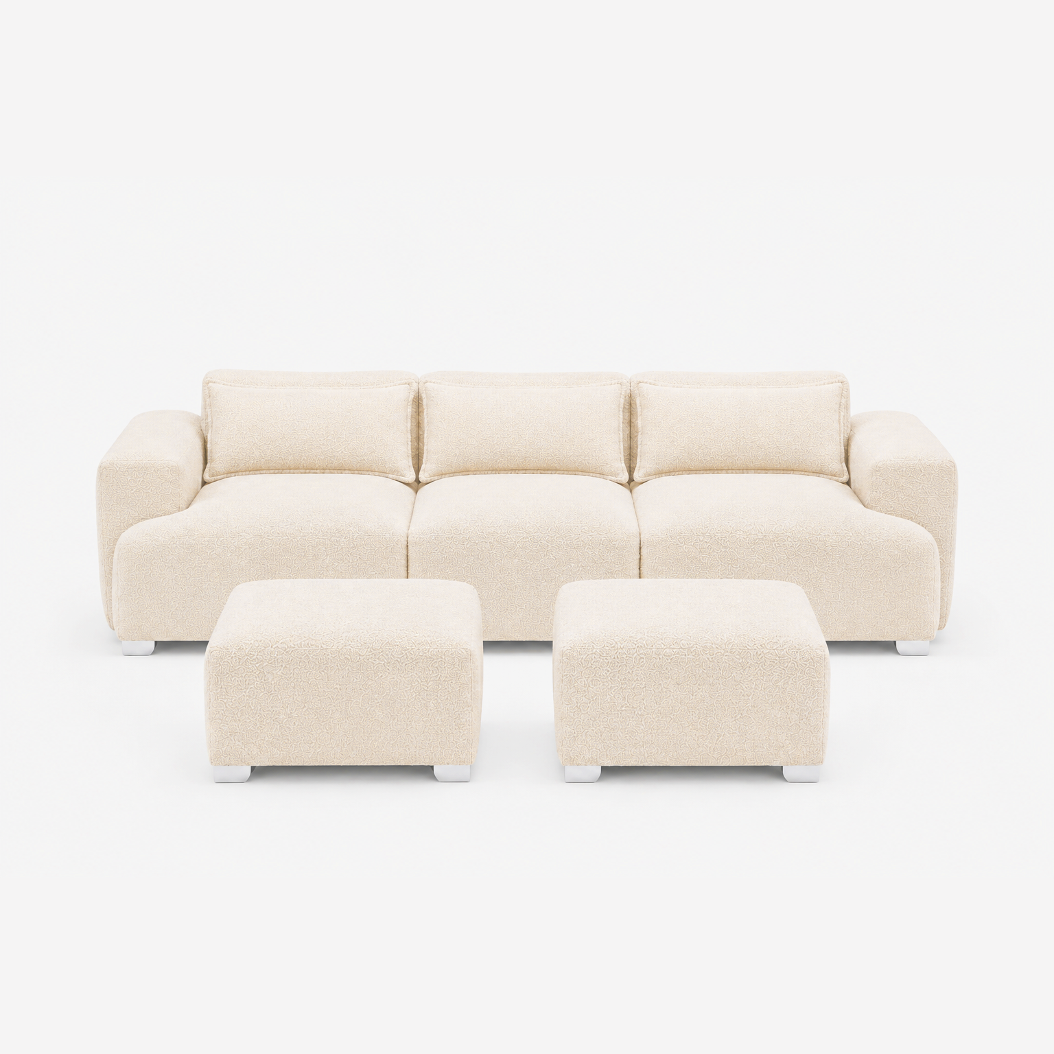MONS Cala Sofá Modular 3 Cuerpos + 2 Pouf