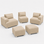 MONS Cala Sofá Modular 3 Cuerpos + 2 Pouf