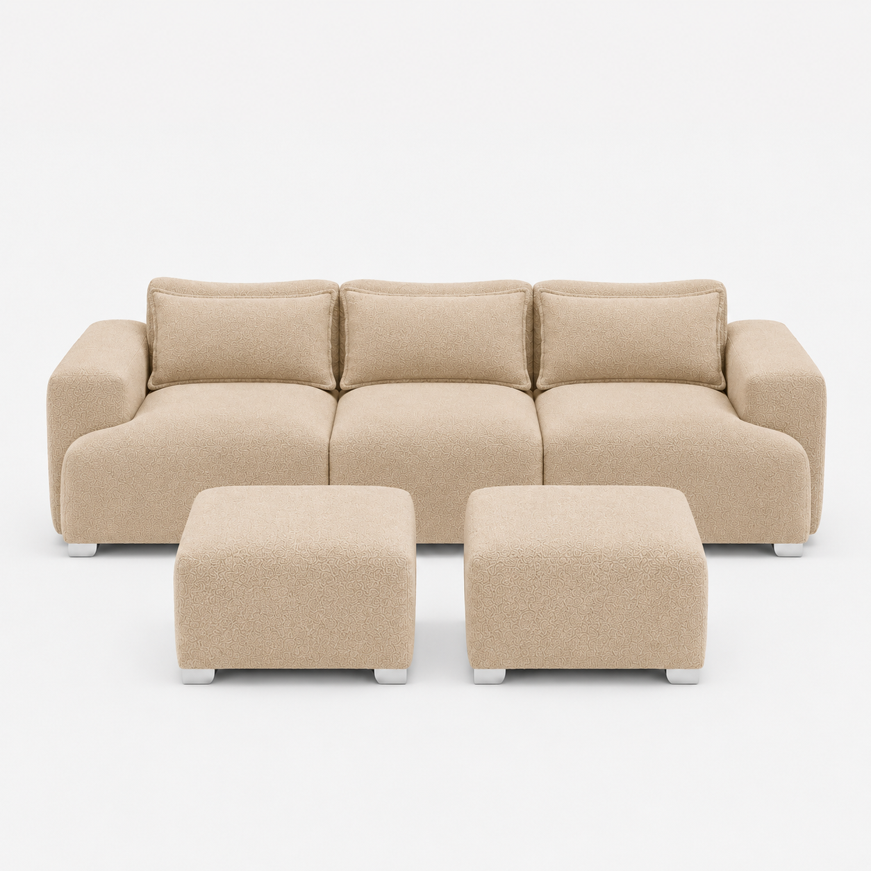 MONS Cala Sofá Modular 3 Cuerpos + 2 Pouf