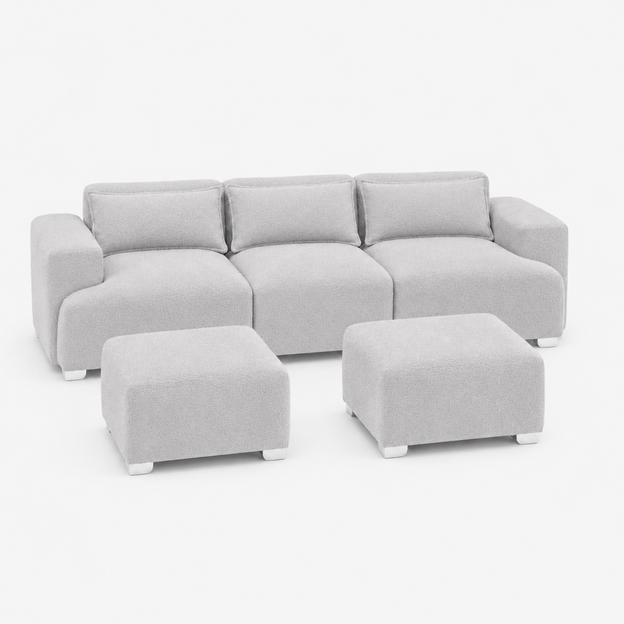 MONS Cala Sofá Modular 3 Cuerpos + 2 Pouf
