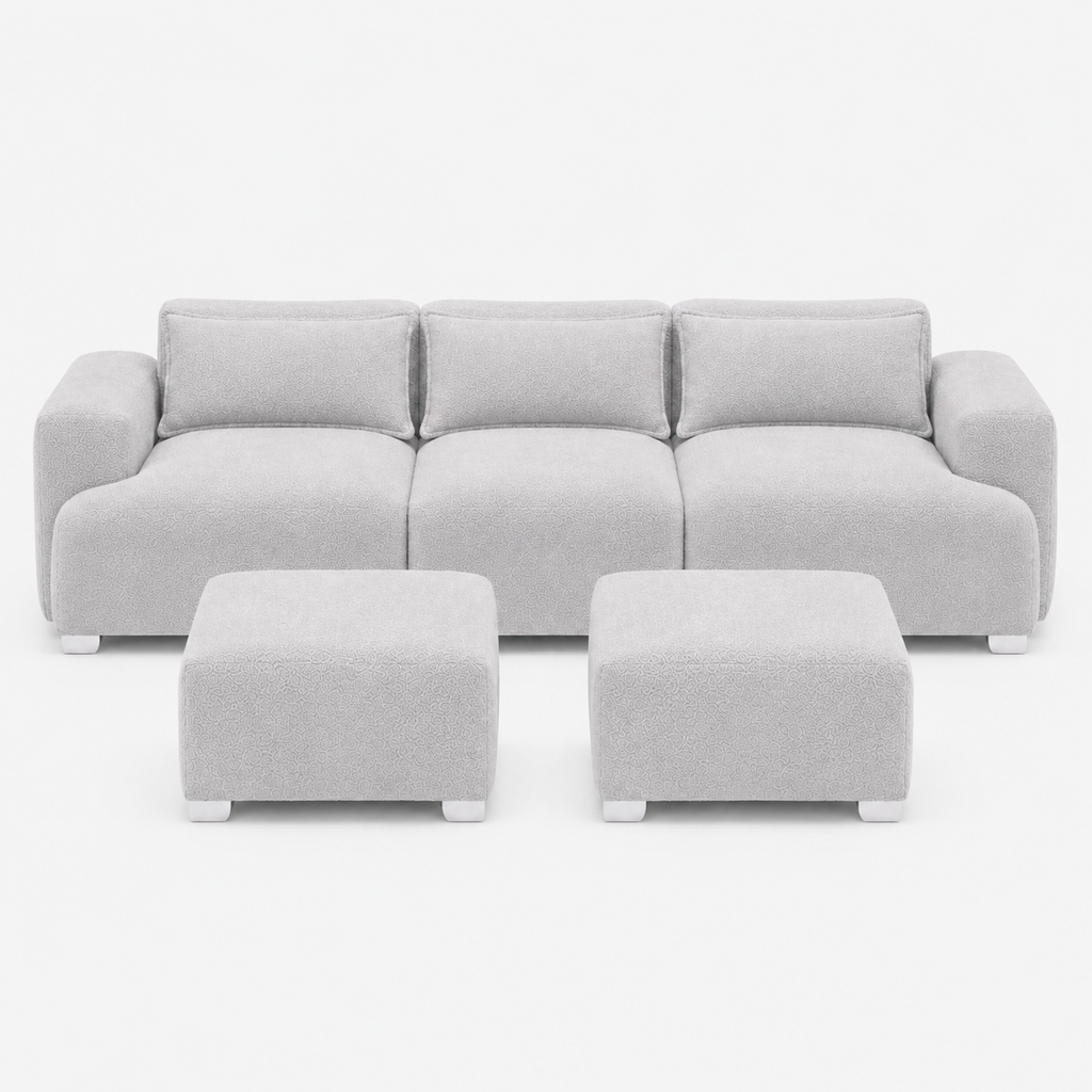 MONS Cala Sofá Modular 3 Cuerpos + 2 Pouf