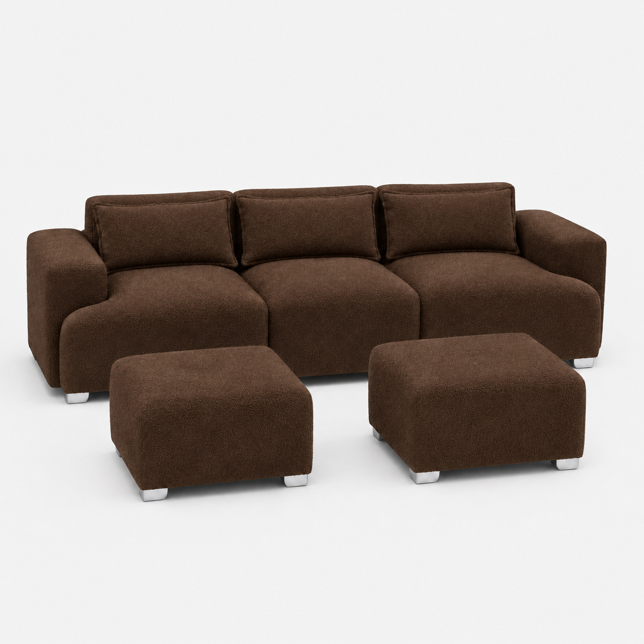 MONS Cala Sofá Modular 3 Cuerpos + 2 Pouf