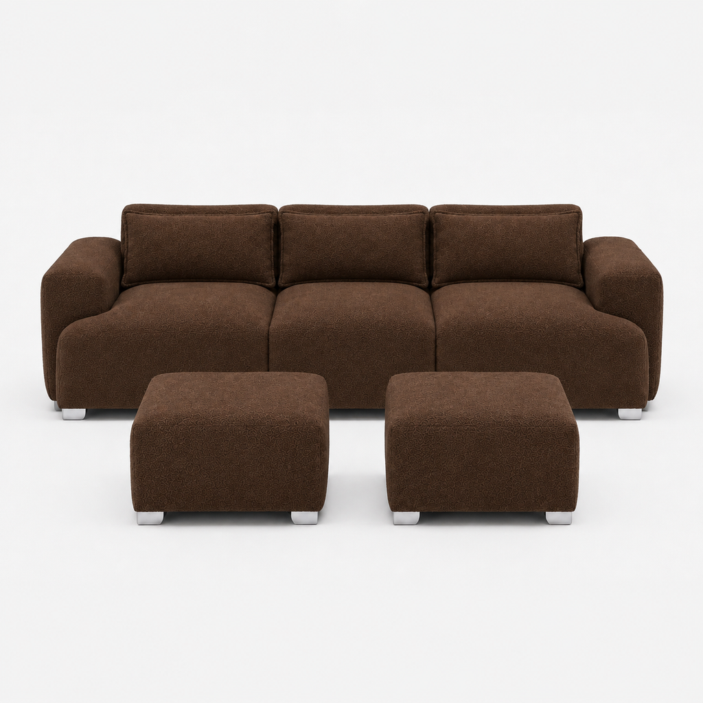 MONS Cala Sofá Modular 3 Cuerpos + 2 Pouf