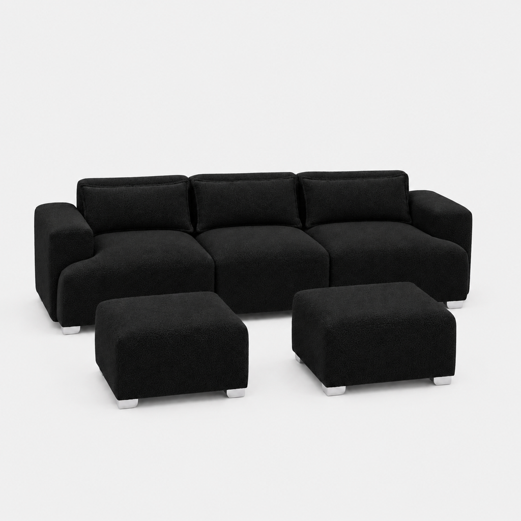 MONS Cala Sofá Modular 3 Cuerpos + 2 Pouf