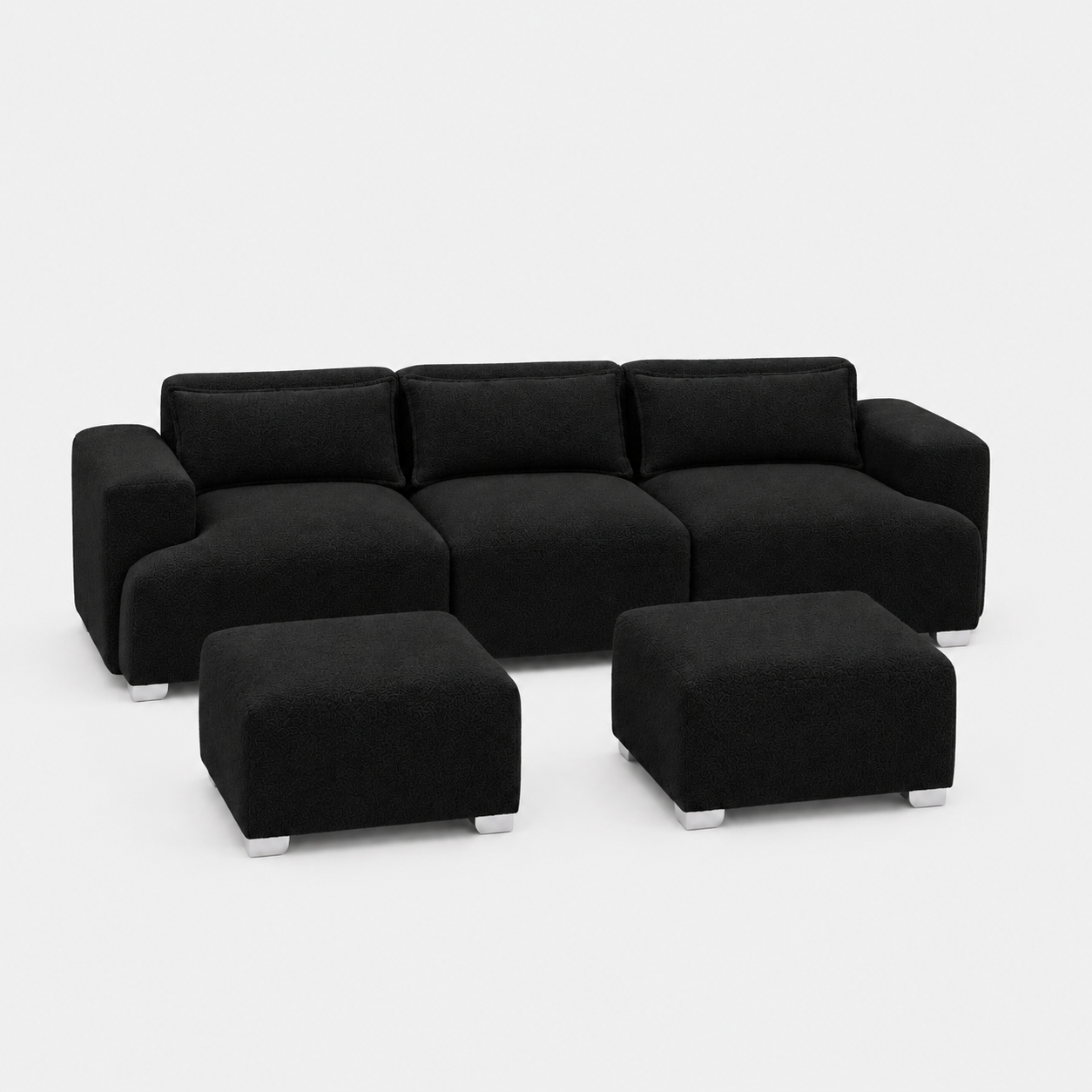 MONS Cala Sofá Modular 3 Cuerpos + 2 Pouf