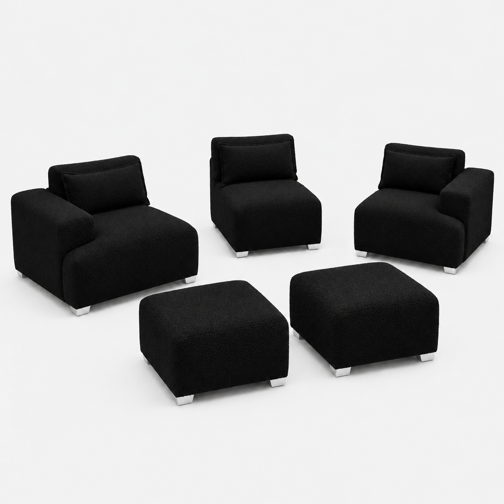 MONS Cala Sofá Modular 3 Cuerpos + 2 Pouf