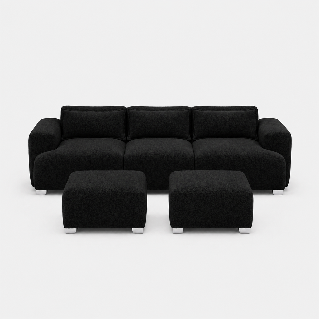 MONS Cala Sofá Modular 3 Cuerpos + 2 Pouf
