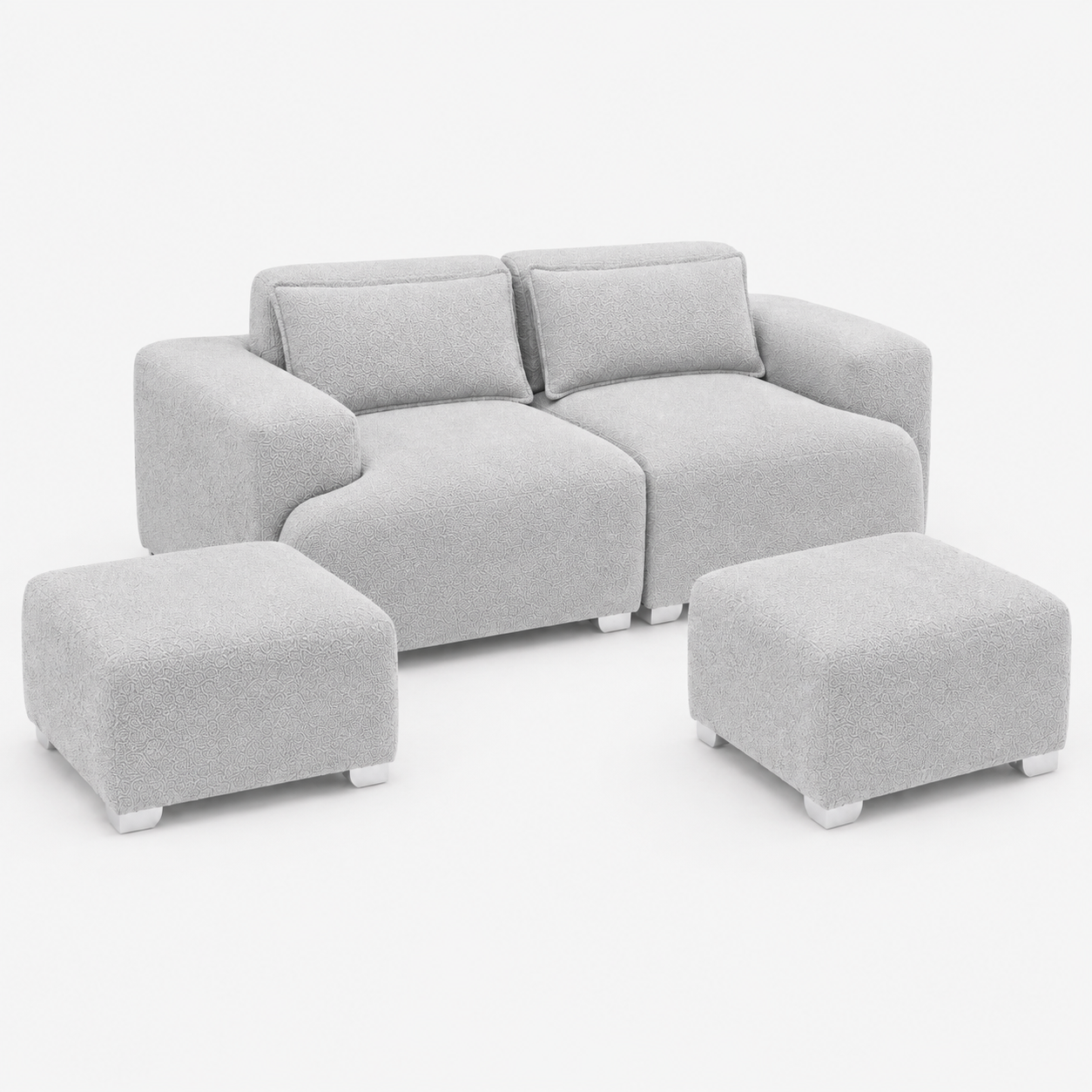 MONS Cala Sofá Modular 2 Cuerpos + 2 Pouf
