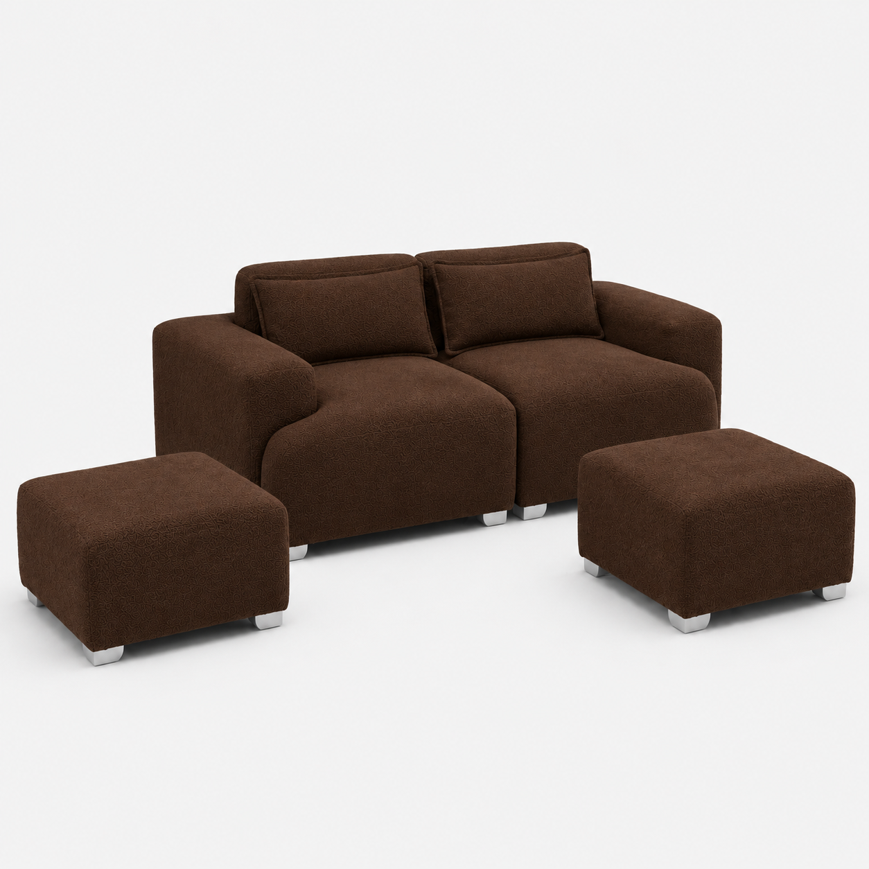 MONS Cala Sofá Modular 2 Cuerpos + 2 Pouf