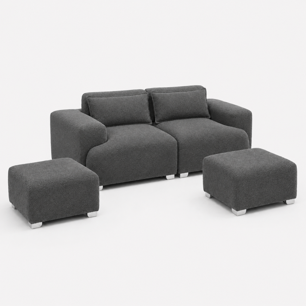 MONS Cala Sofá Modular 2 Cuerpos + 2 Pouf