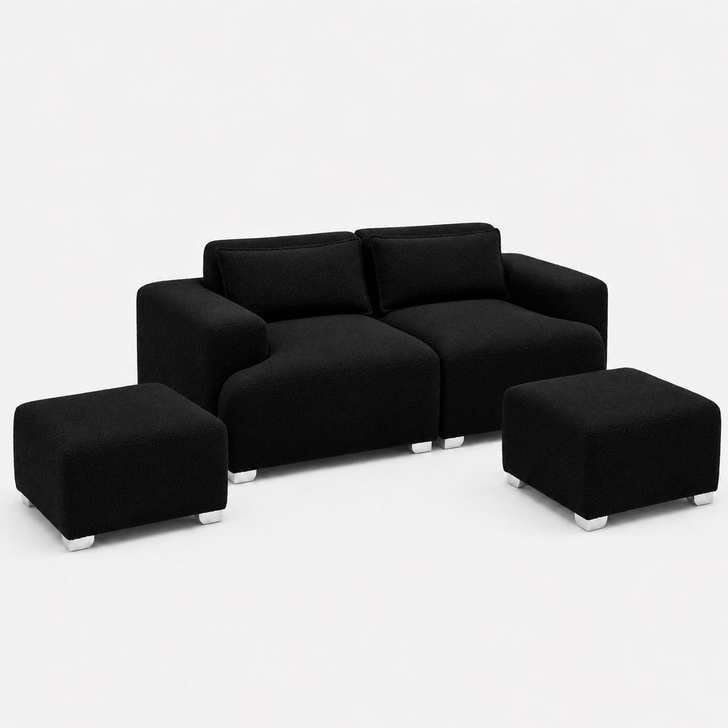 MONS Cala Sofá Modular 2 Cuerpos + 2 Pouf