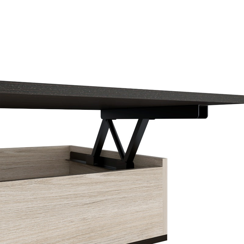 Mesa Funcional 5G,2, Rovere y Wengue, cajón interior y patas de madera - vista 7