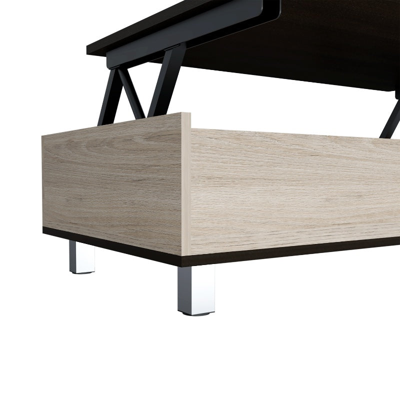 Mesa Funcional 5G,2, Rovere y Wengue, cajón interior y patas de madera - vista 8