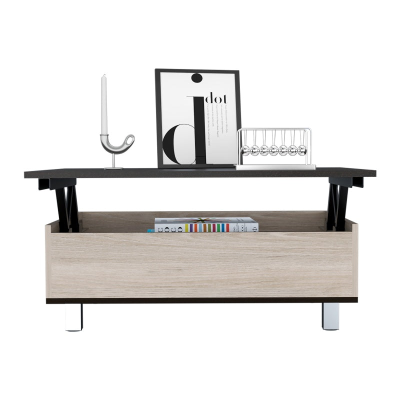 Mesa Funcional 5G,2, Rovere y Wengue, cajón interior y patas de madera - vista 5