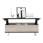 Mesa Funcional 5G,2, Rovere y Wengue, cajón interior y patas de madera - vista 5