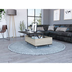 Mesa Funcional 5G,2, Rovere y Wengue, cajón interior y patas de madera - vista 2