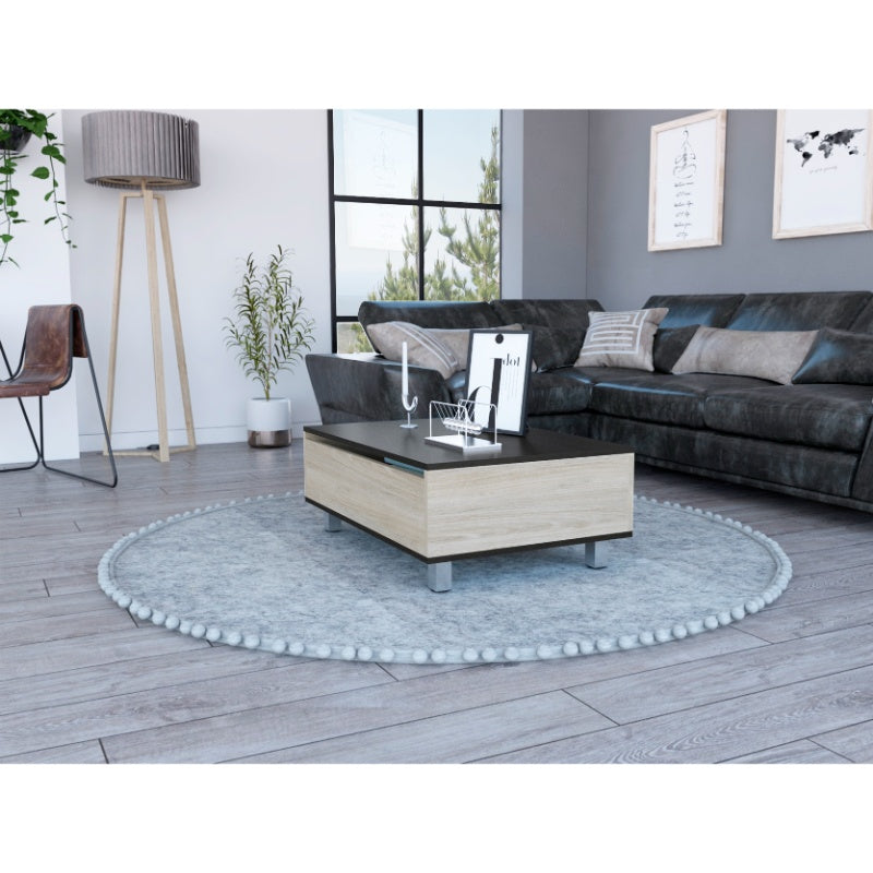 Mesa Funcional 5G,2, Rovere y Wengue, cajón interior y patas de madera - vista 4
