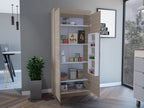 Despensa de Cocina Varese, Ceniza Y Blanco, Posee Un Estante Adicional En La Puerta y Cuatro Entrepaños - vista 2
