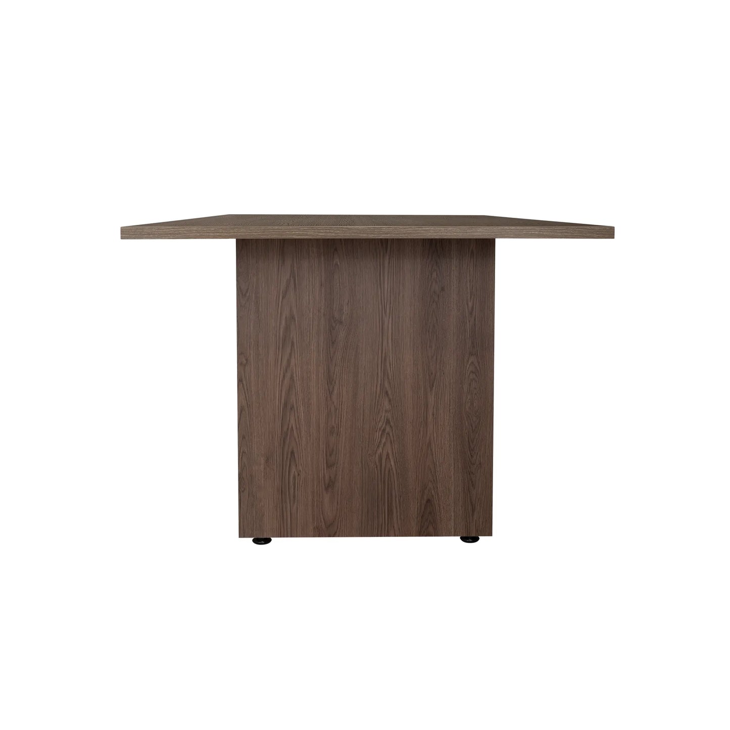 Mesa De Reunion Rectangular M-200 Home Office - Negro Soft / Coñac