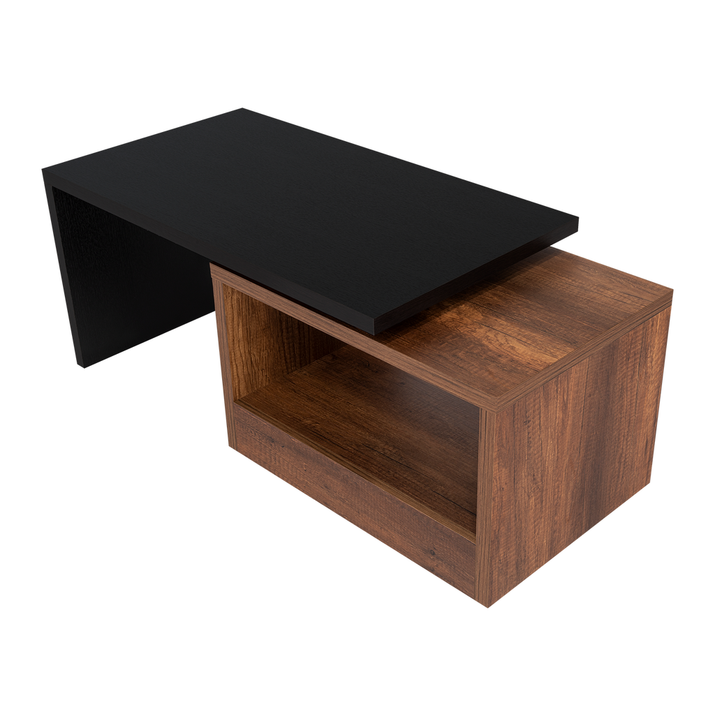 Mesa de Centro Wesley, Wengue y Cobre, con Amplio Espacio Ideal Para Ubicar Decoraciones - vista 3