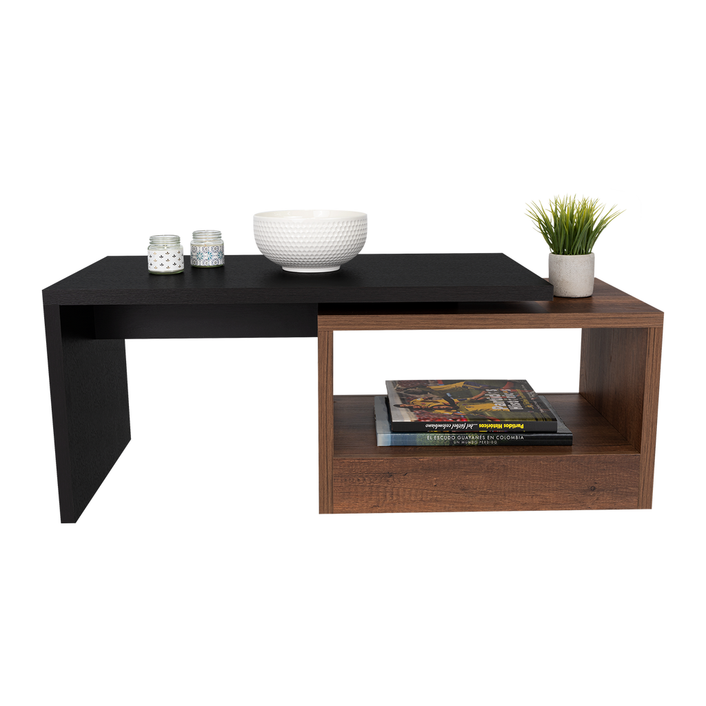 Mesa de Centro Wesley, Wengue y Cobre, con Amplio Espacio Ideal Para Ubicar Decoraciones - vista 6
